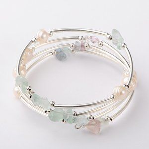 😀 3 for $20 Freshwater Pearl Flourite Bracelet